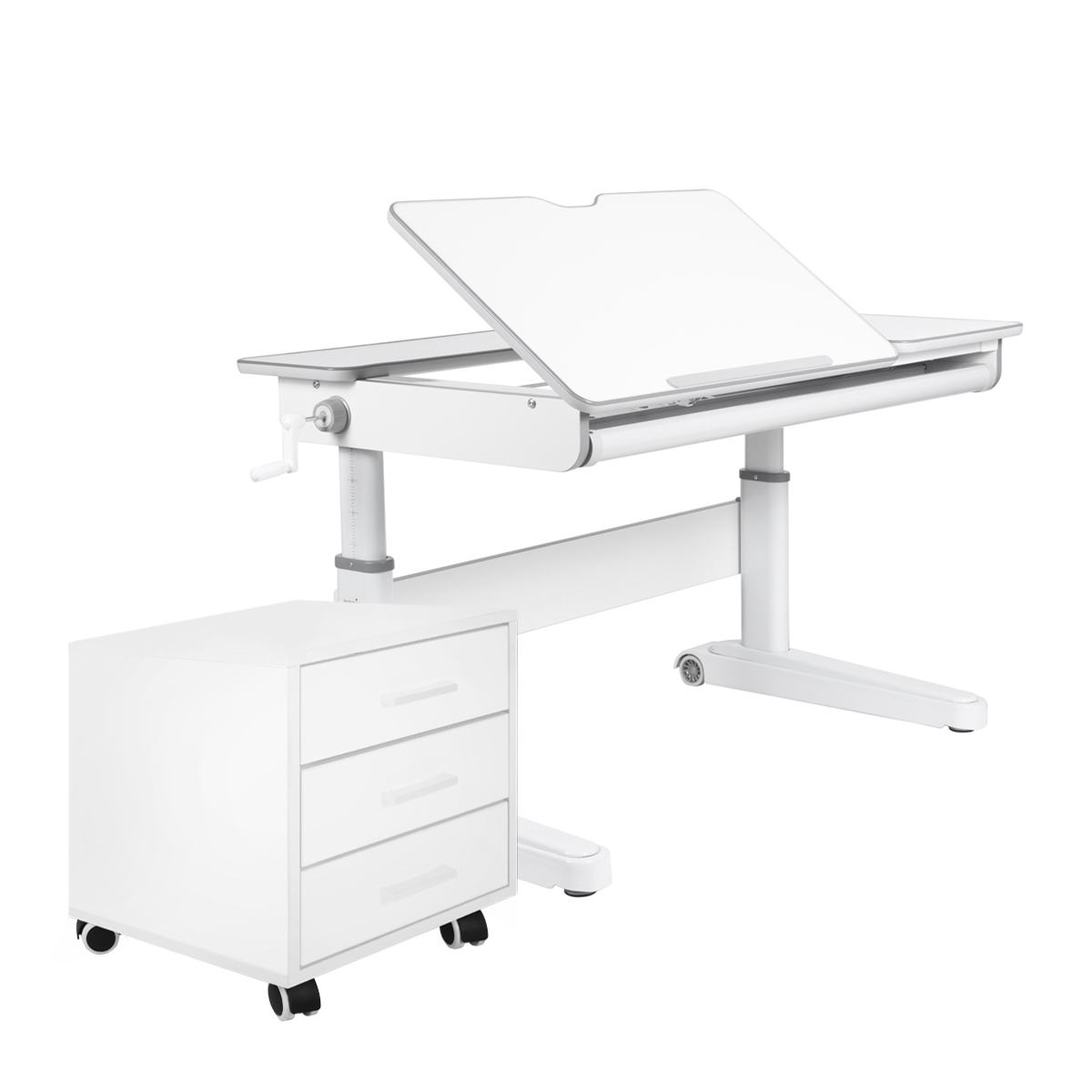 Парта Anatomica Premium Granda с выкатной тумбой Отличник белый