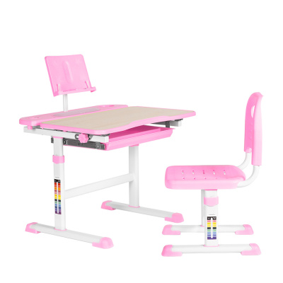 Комплект Anatomica Avgusta парта + стул + выдвижной ящик + подставка клен/розовый Комплект Anatomica Avgusta парта + стул + выдвижной ящик + подставка клен/розовый