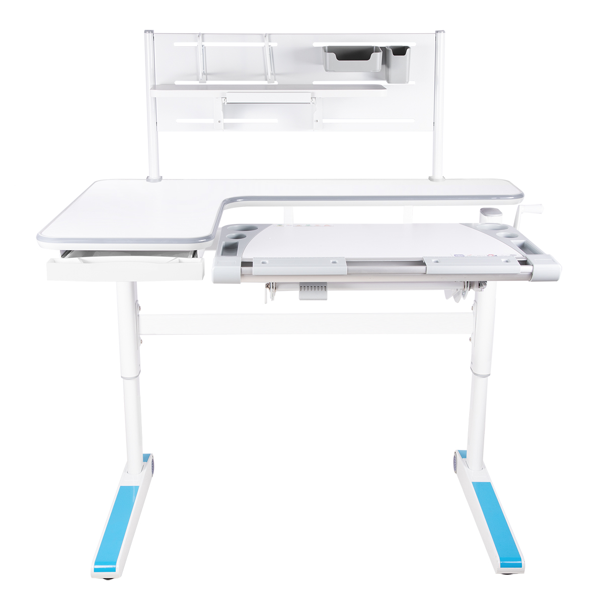 Kinderzen Variatica Plus парта + стеллаж + подставка для книг белый