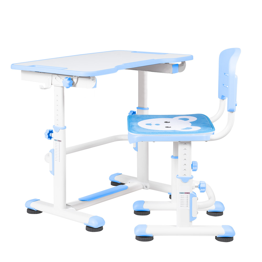 Комплект Anatomica Punto Lite парта + стул белый/голубой Комплект Anatomica Punto Lite парта + стул белый/голубой