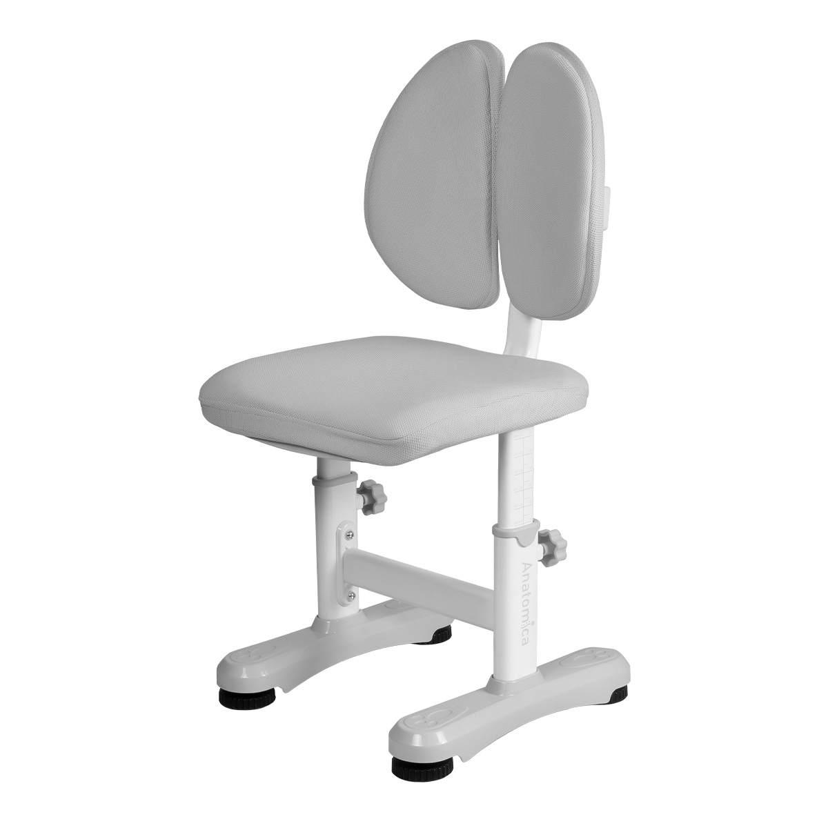 Комплект Anatomica Umka XL парта + стул + надстройка + выдвижной ящик + подставка для книг белый/серый