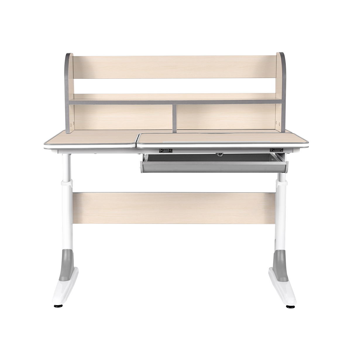 Комплект Anatomica Study-100 Lux парта + кресло + органайзер клен/серый с серым креслом Funken