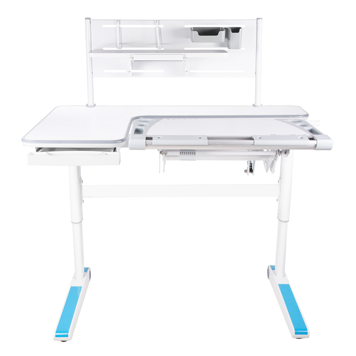 Kinderzen Variatica Plus парта + стеллаж + подставка для книг белый