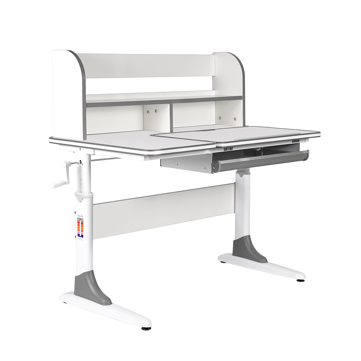 Растущая парта Anatomica Study-100 Lux белый/серый