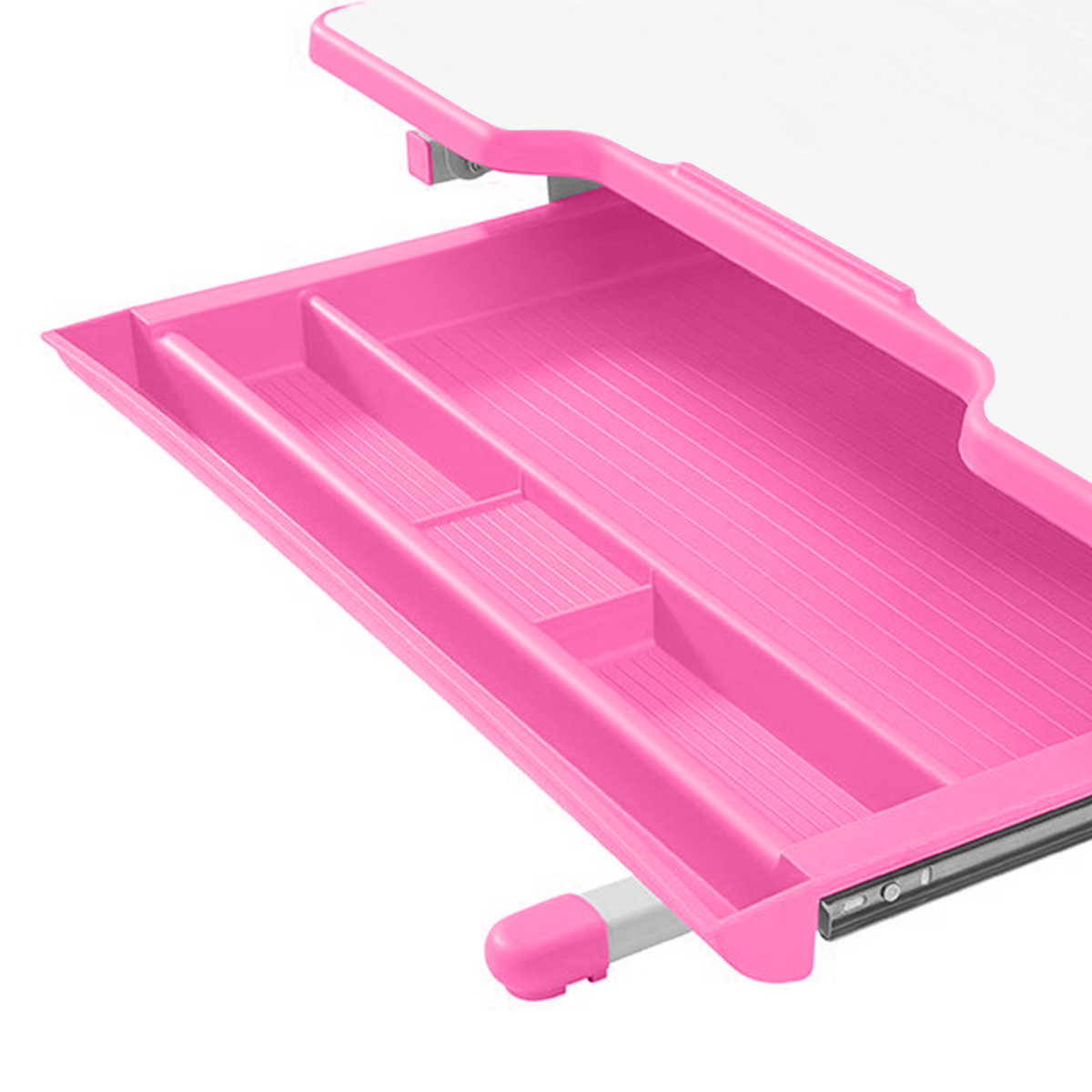 Комплект Anatomica Amata парта + стул + выдвижной ящик + подставка + светильник белый/розовый Комплект Anatomica Amata парта + стул + выдвижной ящик + подставка + светильник белый/розовый