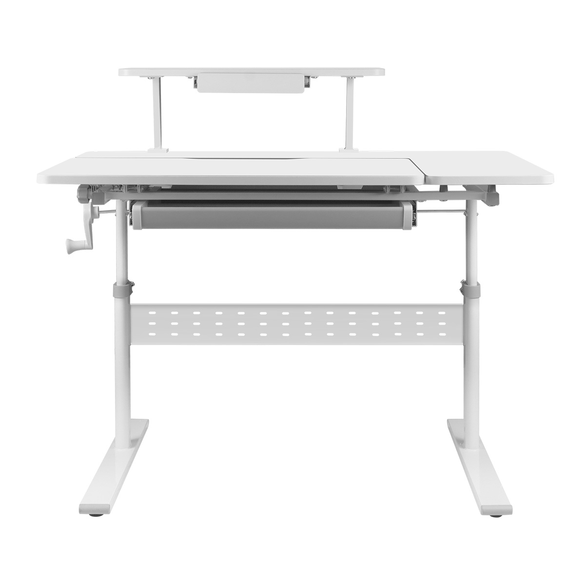 Комплект Anatomica Dunga парта + кресло + надстройка+ органайзер + подставка для книг белый/серый/серый