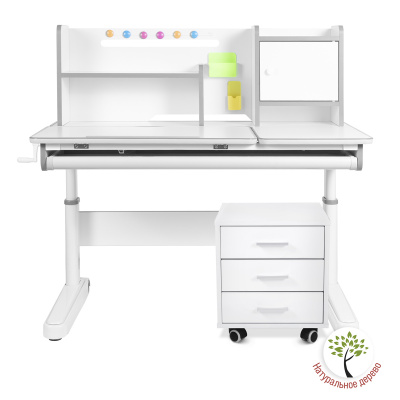 Парта Anatomica Premium Granda Plus с выкатной тумбой Отличник белый