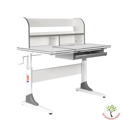 Растущая парта Anatomica Study-100 Lux белый/серый