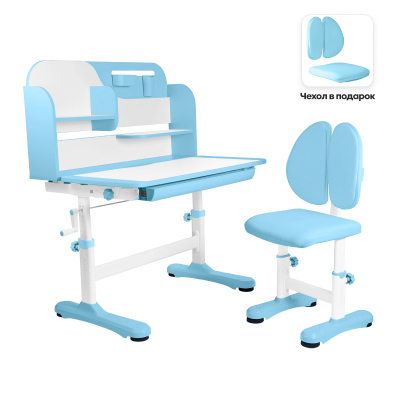 Комплект Anatomica Amadeo парта + стул + надстройка + выдвижной ящик голубой Комплект Anatomica Amadeo парта + стул + надстройка + выдвижной ящик голубой