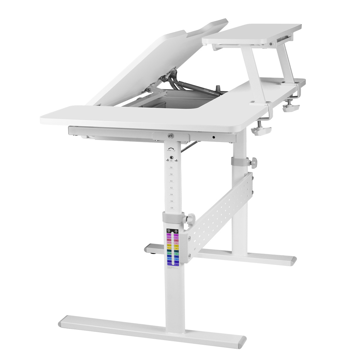 Комплект Anatomica Dunga парта + кресло + надстройка+ органайзер + подставка для книг белый/серый/серый