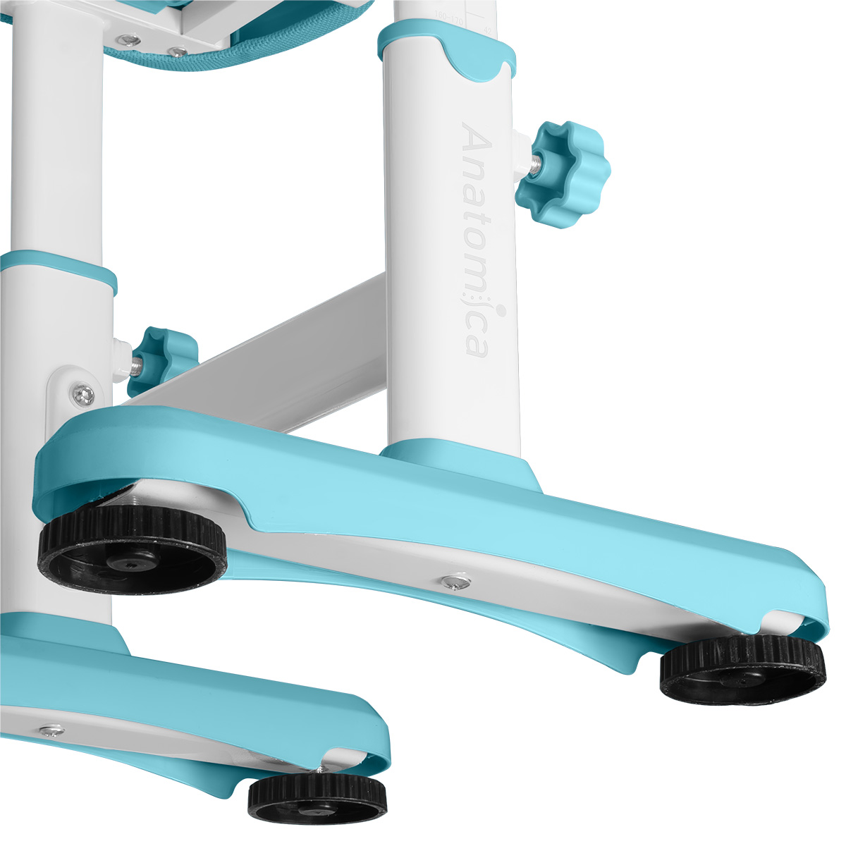 Комплект Anatomica Fiona парта + стул + надстройка + выдвижной ящик белый/голубой