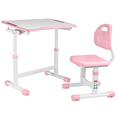 Комплект Anatomica Karina Lite парта + стул белый/светло-розовый Комплект Anatomica Karina Lite парта + стул белый/светло-розовый