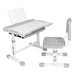 Комплект Anatomica Vitera парта + стул + выдвижной ящик + подставка белый/серый