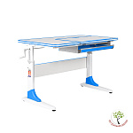 Растущая парта Anatomica Study-100 белый/голубой